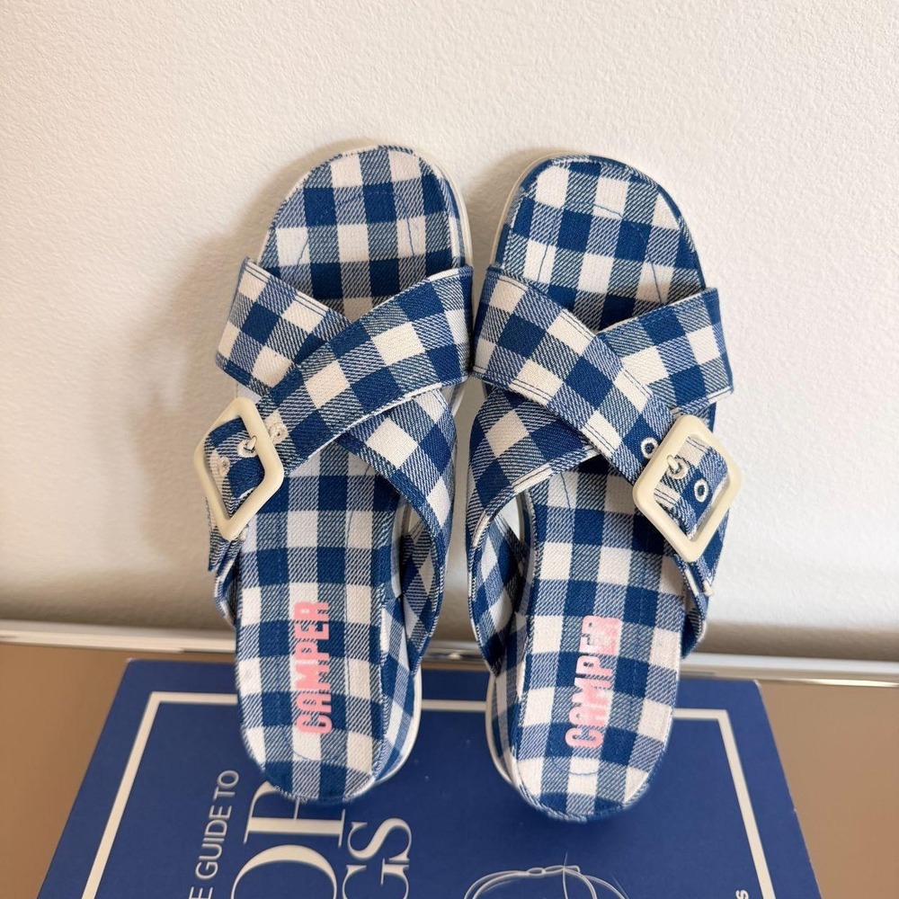 Camper‎ Atonik Gingham-Check Sandals - Size 38